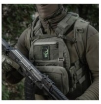 Nášivka M-Tac Face of War - čierna-olivová