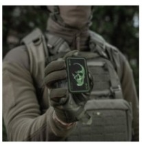 Nášivka M-Tac Face of War - čierna-olivová