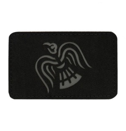 Nášivka M-Tac Raven Flag Laser Cut - čierna-sivá