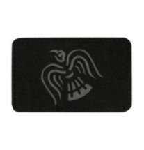 Nášivka M-Tac Raven Flag Laser Cut - čierna-sivá