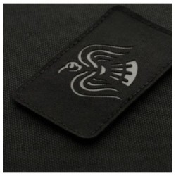 Nášivka M-Tac Raven Flag Laser Cut - čierna-sivá