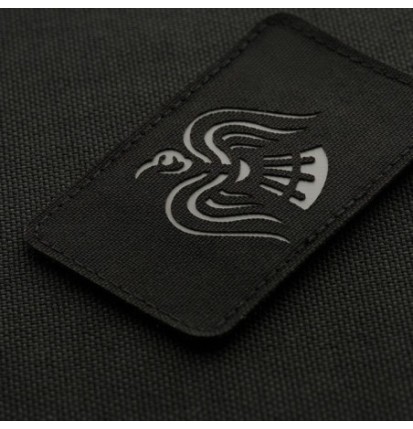 Nášivka M-Tac Raven Flag Laser Cut - čierna-sivá