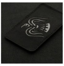 Nášivka M-Tac Raven Flag Laser Cut - čierna-sivá