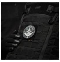 Panel na nášivky pre Molle väzbu M-Tac Morale Patches 8x8,5 - čierny