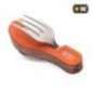 Jedálenská sada M-Tac Two-piece Cutlery Set - strieborná-oranžová