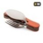 Jedálenská sada M-Tac Two-piece Cutlery Set - strieborná-oranžová