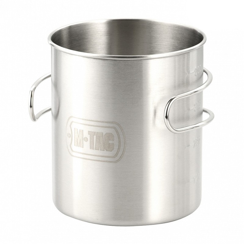 Termohrnček so skladacím uchom M-Tac Thermo Handle - strieborný