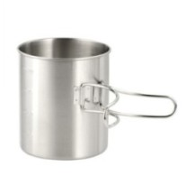 Termohrnček so skladacím uchom M-Tac Thermo Handle - strieborný