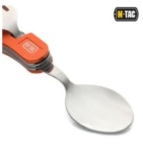 Jedálenská sada M-Tac Two-piece Cutlery Set - strieborná-oranžová