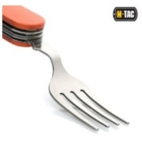 Jedálenská sada M-Tac Two-piece Cutlery Set - strieborná-oranžová