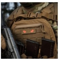 Nášivka M-Tac Cat Eyes - coyote-červená