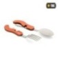 Jedálenská sada M-Tac Two-piece Cutlery Set - strieborná-oranžová