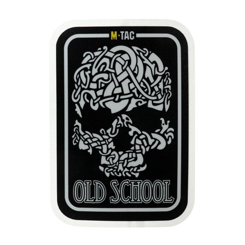 Samolepka M-Tac Old Skull Reflective - čierna-biela