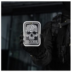 Samolepka M-Tac Old Skull Reflective - čierna-biela