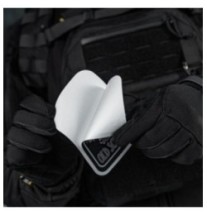 Samolepka M-Tac Old Skull Reflective - čierna-biela