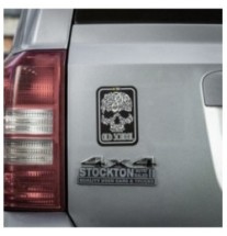 Samolepka M-Tac Old Skull Reflective - čierna-biela