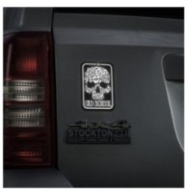 Samolepka M-Tac Old Skull Reflective - čierna-biela