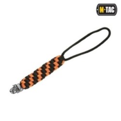 Šnúrka na nôž M-Tac Lanyard Helix Skull - čierna-oranžová