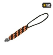 Šnúrka na nôž M-Tac Lanyard Helix Skull - čierna-oranžová