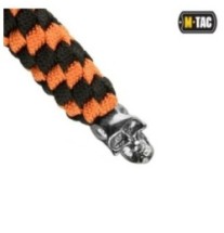 Šnúrka na nôž M-Tac Lanyard Helix Skull - čierna-oranžová