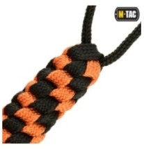 Šnúrka na nôž M-Tac Lanyard Helix Skull - čierna-oranžová