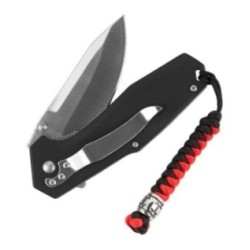 Šnúrka na nôž M-Tac Lanyard Viper Cossack Cross V2 Steel - čierna-červená
