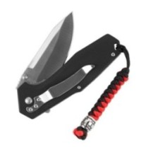 Šnúrka na nôž M-Tac Lanyard Viper Cossack Cross V2 Steel - čierna-červená