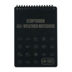 Blok so štvorčekovými listami a uhlomerom M-Tac Ecopybook Tactical - čierny-biely
