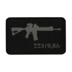 Nášivka so zbraňou M-Tac AR-15 223/5,56 - čierna-sivá