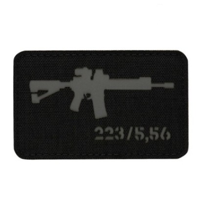 Nášivka so zbraňou M-Tac AR-15 223/5,56 - čierna-sivá