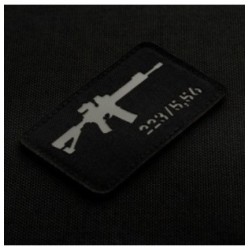 Nášivka so zbraňou M-Tac AR-15 223/5,56 - čierna-sivá