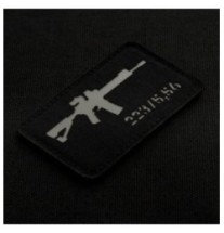Nášivka so zbraňou M-Tac AR-15 223/5,56 - čierna-sivá