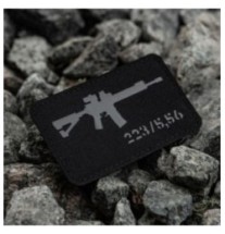 Nášivka so zbraňou M-Tac AR-15 223/5,56 - čierna-sivá