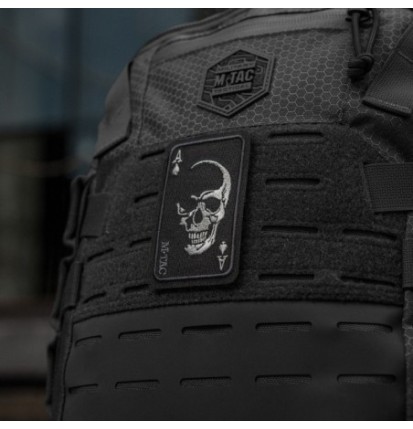 Nášivka M-Tac Face of War - čierna-sivá