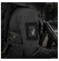 Nášivka M-Tac Face of War - čierna-sivá
