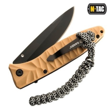 Šnúrka na nôž M-Tac Lanyard Viper 2 - čierna-biela