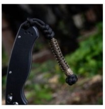 Šnúrka na nôž M-Tac Lanyard Granule - čierna