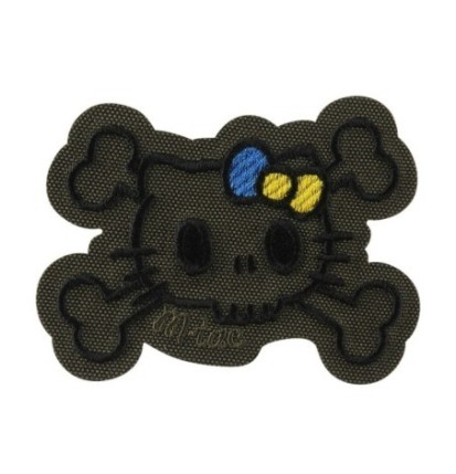 Nášivka M-Tac Hello Skull Kitty - ranger green