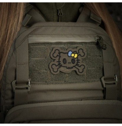 Nášivka M-Tac Hello Skull Kitty - ranger green