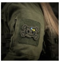 Nášivka M-Tac Hello Skull Kitty - ranger green