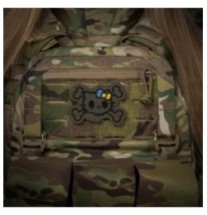 Nášivka M-Tac Hello Skull Kitty - ranger green