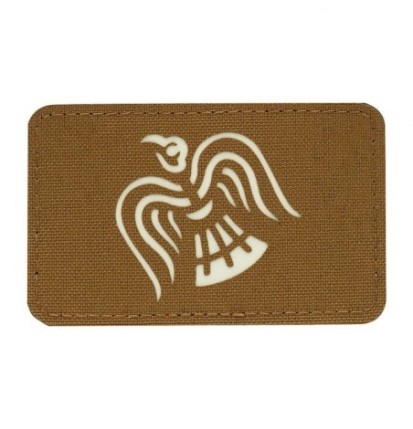 Nášivka M-Tac Raven Flag Laser Cut Glow - coyote-biela