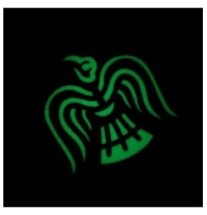 Nášivka M-Tac Raven Flag Laser Cut Glow - coyote-biela