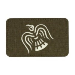 Nášivka M-Tac Raven Flag Laser Cut Glow - olivová-biela