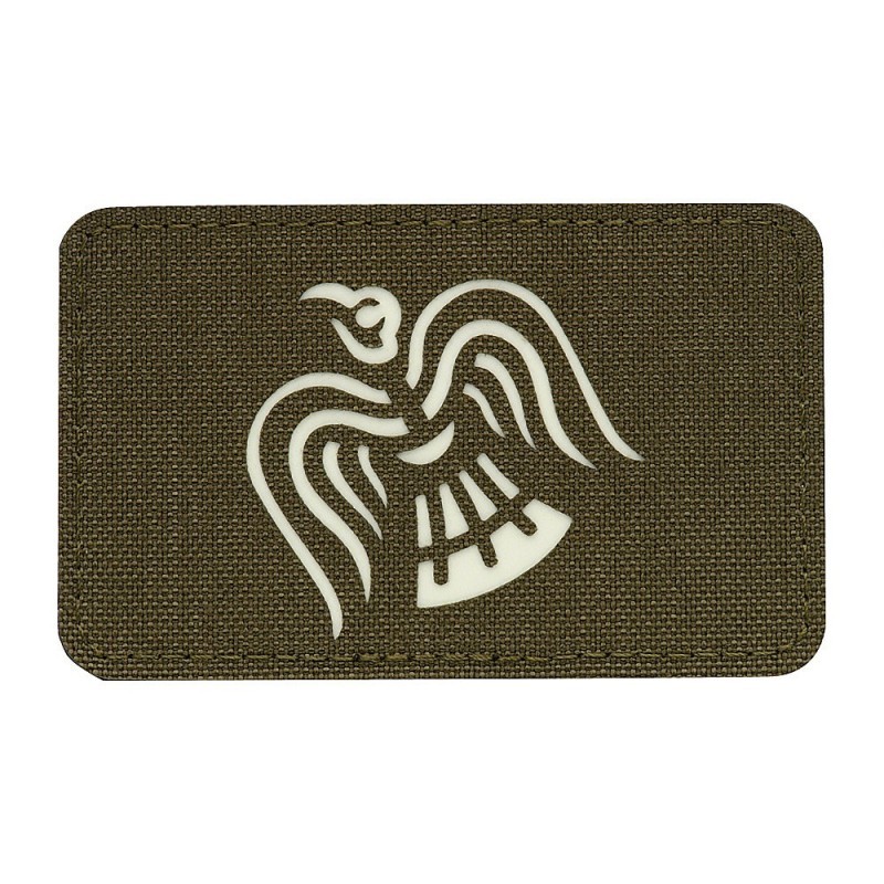 Nášivka M-Tac Raven Flag Laser Cut Glow - olivová-biela
