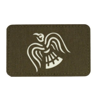 Nášivka M-Tac Raven Flag Laser Cut Glow - olivová-biela