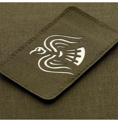 Nášivka M-Tac Raven Flag Laser Cut Glow - olivová-biela