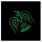 Nášivka M-Tac Raven Flag Laser Cut Glow - olivová-biela