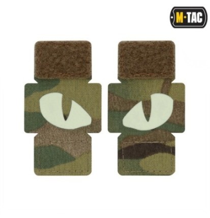 Nášivka M-Tac Tiger Eyes Laser Cut 2 ks - multicam-biela