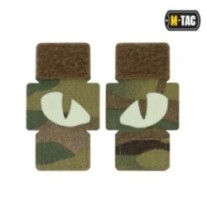 Nášivka M-Tac Tiger Eyes Laser Cut 2 ks - multicam-biela